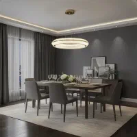 لوستر سقفی آویز نقره ایی طلایی