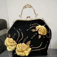 کیف مخمل مجلسی دستدوز|کیف، کفش، کمربند|مشگین شهر, |دیوار