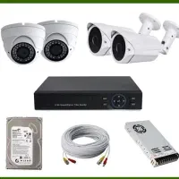 دوربین مداربسته پک کامل4 تایی،، دید درشب رنگی