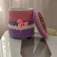 سطل و جادستمالی تریکوبافی|صنایع دستی و سایر لوازم تزئینی|زنجان, |دیوار