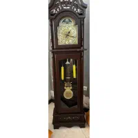 ساعت ایستاده چوبی پاندول‌دار + دراور + آینه قدی