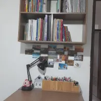 قفسه کتاب به همراه میز تحریر تاشو