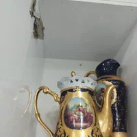 سرویس چینی سورمه ای سلطنتی طلاکوب کمیاب دستساز|کلکسیون اشیاء عتیقه|اصفهان, قائمیه|دیوار
