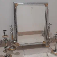 آینه و شمعدان استیل عروس