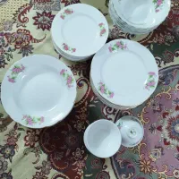 سرویس گل سرخ ۶ نفره|ظروف سرو و پذیرایی|مشهد, ولیعصر (شهرک غرب)|دیوار