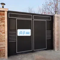 نقاشی ساختمان در و پنجره