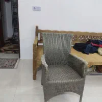 صندلی حصیری و فلزی