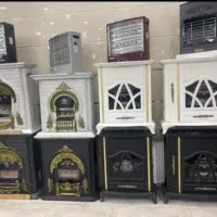 گازی ،شومینه بخاری سفال دار چدنی مدل m34