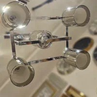 لوستر پنج شعله آبکاری برند شرکتی باضمانت آبکاری|لوستر و چراغ آویز|مشهد, توس (بلوار توس)|دیوار