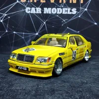 ماکت بنز w 140 اتاق تانک زرد سایز بزرگ‌فلزی