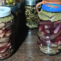 ترشی لیته کبابی و بادنجون خیلی ریز