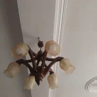 لوستر چوبی سالم|لوستر و چراغ آویز|بم, |دیوار