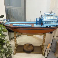 ماکت کشتی (لنج) چوبی دست ساز هنری