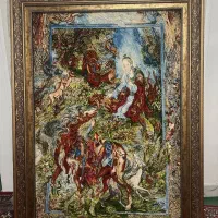 تابلو فرش ضامن آهو