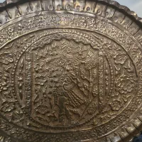 سینی برنجی قدیمی باطرح درویش