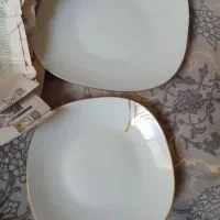 بشقاب و پیش دستی لب طلای چینی مقصود