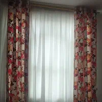 پرده . حریر. دستک