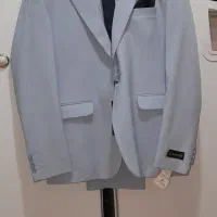 کت و شلوار آبی پاستیلی داماد