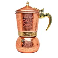 موکاپات مسی شش کاپ دسته برنجی