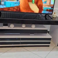 میز تلویزیون پازلی شیشه ای ام دی اف