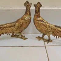 مجسمه برنز . طاووس برنز پرنده