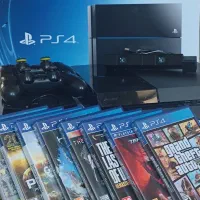 پلی استیشن ۴ +  دیسک بازی + دوربین PS4 fat 500G