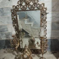 آینه شمعدان طرح  برنج