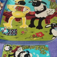 فرش اتاق  خواب بچه همراه با پادری کاملا سالم و نو|فرش|تهران, خزانه|دیوار