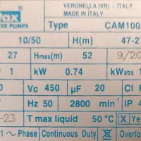 پمپ آب کله گاوی اصل ایتالیایی|مصالح و تجهیزات ساختمان|کرج, ساماندهی|دیوار