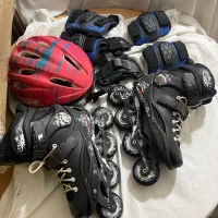 اسکیت سایز ۳۹ تا ۴۰ با کیف و ست ایمنی