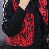 جلیقه مخمل سنتی ودامن بلند چین دار