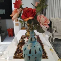گل مصنوعی گلدان سفالی ابی دکوری ها فروشی|گل مصنوعی|اسلام‌شهر, شهرک واوان|دیوار
