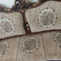 مبل هشت نفره جنس چوب درجه یک قدیمی|مبلمان خانگی و میز عسلی|دالاهو, |دیوار