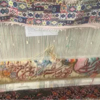 بافنده تابلو فرش نیمه بافت