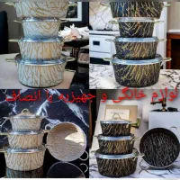 قابلمه۷پارچه طلایی ماربل گلدانی اپیروس3قابلمه1تابه