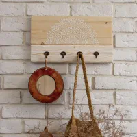 رخت آویز چوبی هنری و پتینه شده