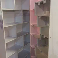 سه عدد قفسه سفید برای استفاده در کتابخانه و مغازه|کتابخانه، شلف، قفسه‌های دیواری|قم, مصلاء|دیوار