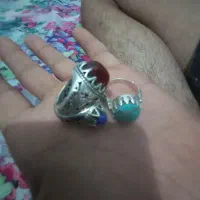 ۳ عدد انگشتر نقره روی هم ۲۰ گرم و نیم