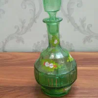 تنگ دوغ خوری بلور سبز قدیمی