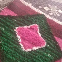 گلیم فرش تازه از دار افتاده برجسته