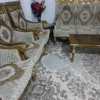 مبل ۹ نفره همراه با جلو مبلی سالم بدون عیب|مبلمان خانگی و میز عسلی|میاندوآب, |دیوار