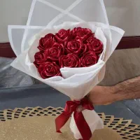 دسته گل مصنوعی ربانی(روبانی)زیبا روز مادر و روز زن|گل مصنوعی|یزد, |دیوار