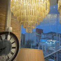لوستر مدرن کریستالی|لوستر و چراغ آویز|رشت, باهنر|دیوار