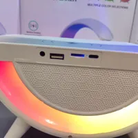 اسپیکر بلوتوثی RGB با شارژر وایرلس طرح G|پخش‌کننده همراه|زاهدان, |دیوار