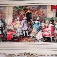 تابلو فرش ماشینی با قاب چوبی