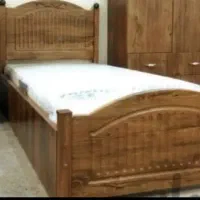 تخت یکنفره قهوه ای