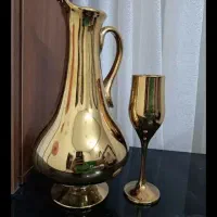 سرویس پارچ و جام طلایی