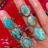 انگشتر فیروزه و عقیق خطی|جواهرات|تهران, گمرک|دیوار
