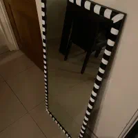 آینه قدی همراه با نقاشی اکرولیک با دست