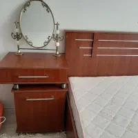 تخت خواب .آینه. دراور .پاتختی .همراه باتشک رویال|تخت و سرویس خواب|نقده, |دیوار